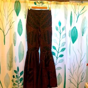 New vintage handsewn Persian African ruffled pants, gorgeous stunning